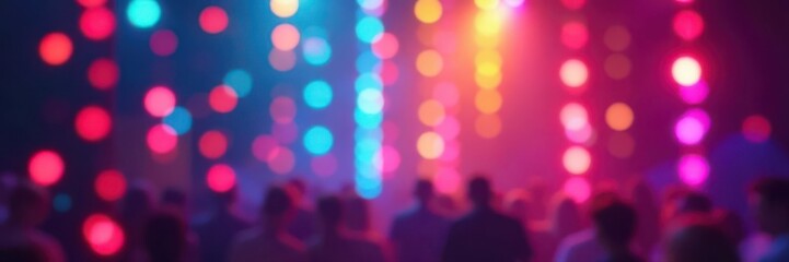 Rainbow neon glow backdrop; vibrant blur, festive disco party art , backdrop, art, texture