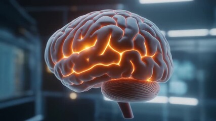 Glowing Brain Exploring the Depths of Human Cognition and Neurological Science