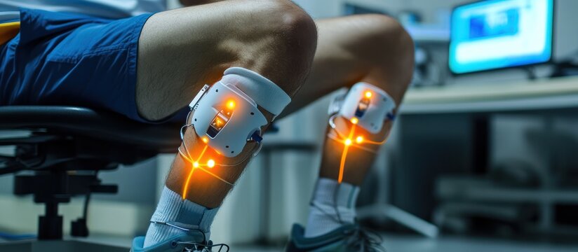 Leg Muscle Stimulation Therapy Session