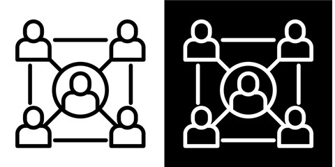 Support Network  Icon Set Multiple Style Collection