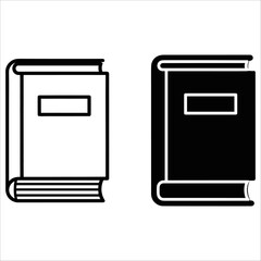 Book symbol, a representation of knowledge and learning isolated on white background