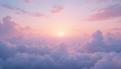 Soft pastel sky with delicate glowing horizon