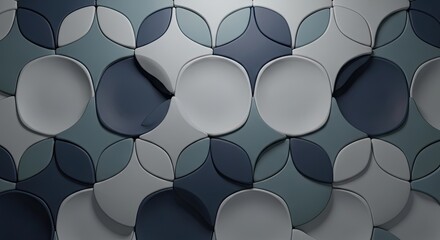 Stunning contemporary wall panel texture with repeating geometric design in shades of blue and gray for modern interior design applications