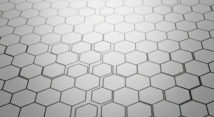 Modern geometric honeycomb pattern creates a visually stunning, futuristic background for technology or science projects, adding an elegant touch and dynamic feel