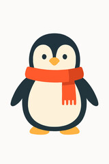 Naklejka premium Penguin Character Flat Vector