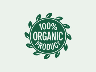 This image showcases a vibrant logo design emphasizing the organic nature of the product with leaf motifs and a circular layout. Perfect for eco-friendly branding.