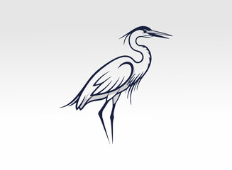 great blue heron vector