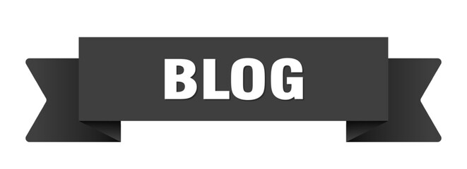 blog ribbon isolated on transparent background. blog ribbon