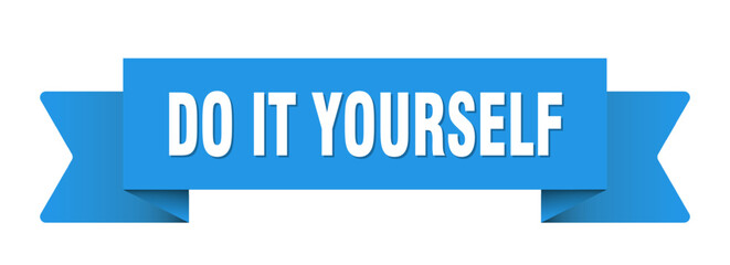 do it yourself ribbon isolated on transparent background. do it yourself ribbon