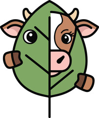 funny cow cartoon