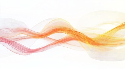 Horizontal of light streaks illustrating motion and speed isolate on white background