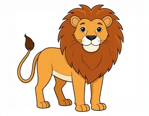Lion Head Icon Vector Illustration - Cartoon, Clipart, and Line Art Design 