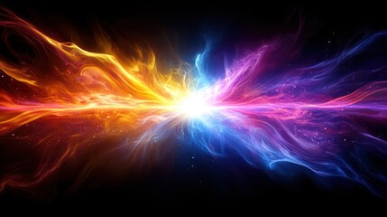 Obraz premium Abstract energy clash, vibrant colors, dynamic energy flow, visual display, background use