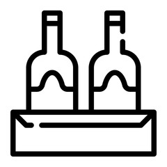 bottle line icon