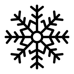 snowflake line icon