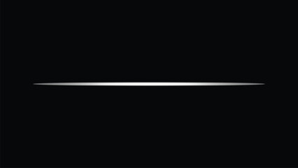 Thin White Horizontal Line with Glow on Black Background