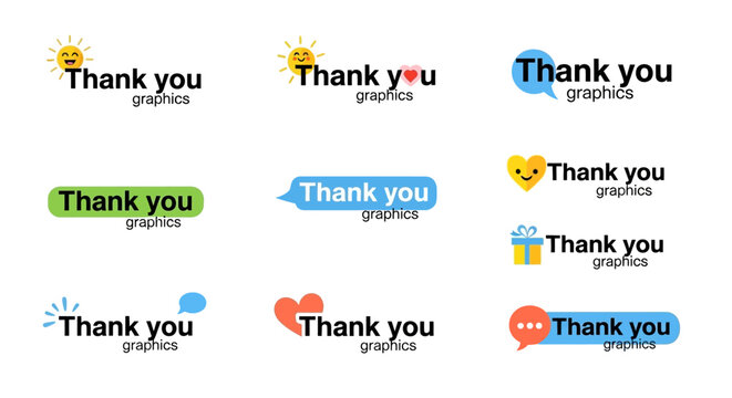 Thank You Graphics Collection Diverse Messages of Gratitude and Appreciation