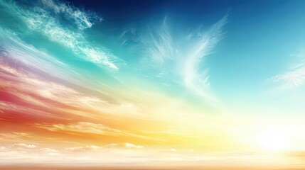 Obraz premium Abstract Sky Display Featuring Vibrant Color Palette and Atmospheric Perspective