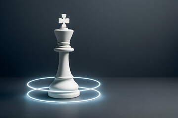 Chess king leadership strategy concept
