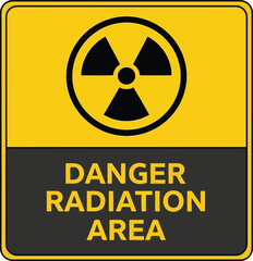 Obraz premium Radiation danger warning sign symbol alert hazard zone safety alert vector