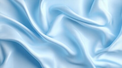 Draped, light blue fabric with gentle folds and soft, diffused lighting