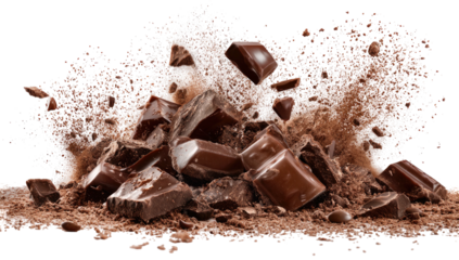 Dark chocolate chunks burst with cocoa powder