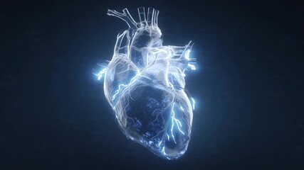 Digital Beating Heart XRay Style Electrical Impulse Medical Loop - Powered by Adobe