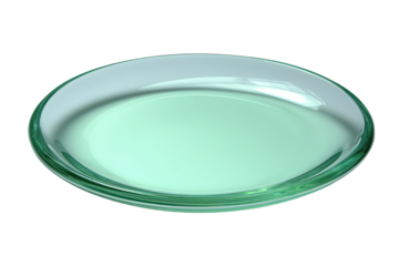 Glass dish filled with liquid, reflecting highlights