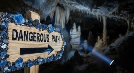 A Dramatic And Illuminated Path Through A Mysterious And Ancient Cavernous Interior