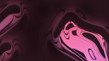 Abstract fluid pink waves on digital striped background texture