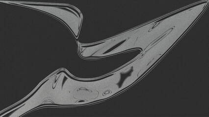 Digital abstract: flowing silver-grey textured and dynamic shapes.