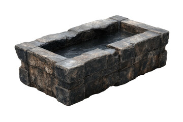 Stone trough filled with water