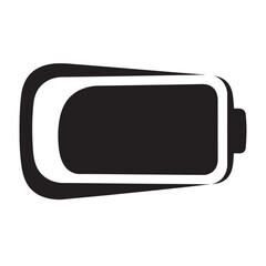 black and white vector icons representing various battery charge levels, power status, and energy concepts for technology, mobile devices, and electrical applications