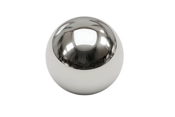 Polished chrome sphere reflects surrounding environment