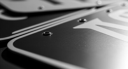 Abstract Close-Up Of Black And White Graphic Designs And Surface Texture