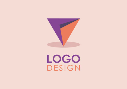 This logo showcases a dynamic and modern geometric design featuring a colorful triangle with gradients, ideal for branding or marketing purposes in various industries.