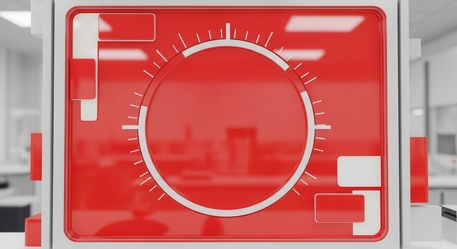 Abstract Digital Interface Displaying Precise Scientific Data In A Modern Laboratory Setting