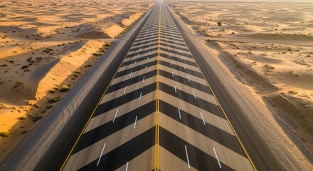 Abstract Highway: A Bold Visual Story of a Road Cutting Through a Desert Landscape