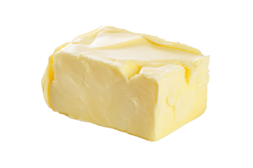 Block of Butter with Soft Edges isolated on a transparent background