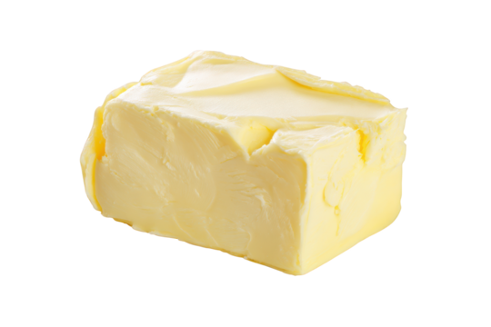 Block of Butter with Soft Edges isolated on a transparent background