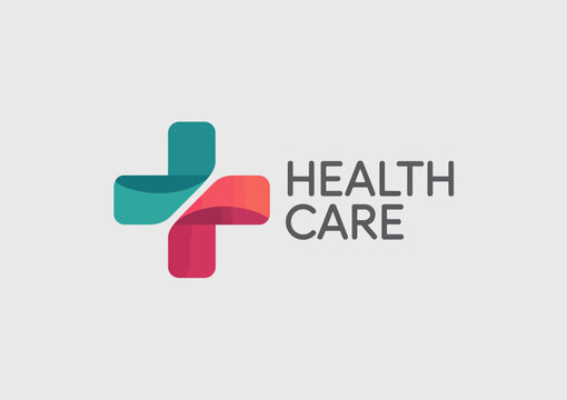 An artistic logo design for Health Care featuring colorful elements that convey a sense of care, professionalism, and the vitality of health services in a modern age.