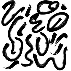 Organic Textured Black Brush Collection