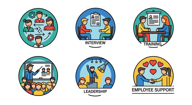 Human Resources and Employee Management Icons