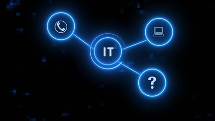 Digital technology network connection icon illustration. Global communication network concept.