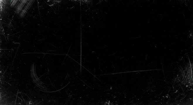 Dusty and scratched black abstract background with vintage effect, providing ample copy space for graphic design projects. - Powered by Adobe