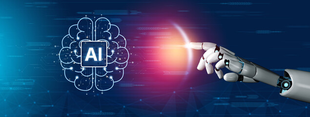 AI brain processes big data with generative AI, LLMs, and machine learning to support business decisions, prompt engineering, and future agentic artificial intelligence systems. spline