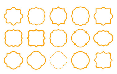 Obraz premium Ornate Frame Collection Vector Illustrations of Various Shapes for Design and Decoration