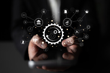 A business process automation and operations management system. A concept for integrating and automating core business functions for efficiency. Motif