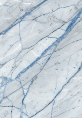 Elegant White Marble Texture with Blue Veins - Natural Stone Background