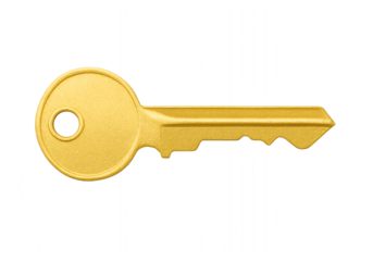  Gold Key PNG with Transparent Background for Security, Luxury, and Access Design